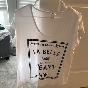 White Paris tshirt, super soft and comfy!